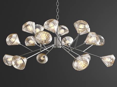  Fango吊灯 - 镍金属款3d模型 