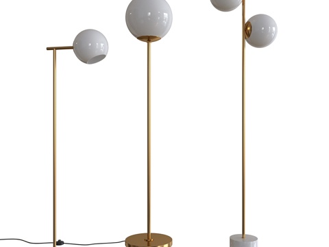  West Elm落地灯套装023d模型 