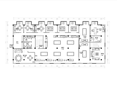 休闲娱乐会所平面施工图cad施工图