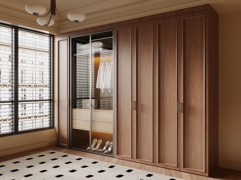 法式中古风衣柜su模型