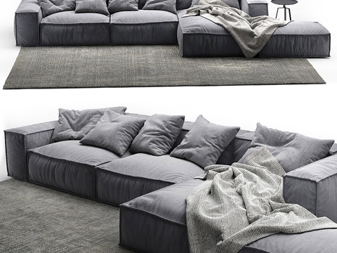  Bonaldo 花生B四人座3d模型 