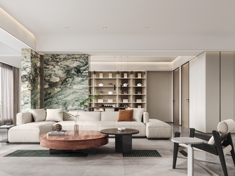  现代客餐厅3d模型 