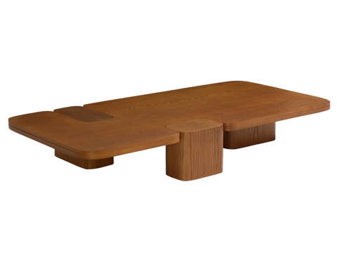 木质茶几su模型