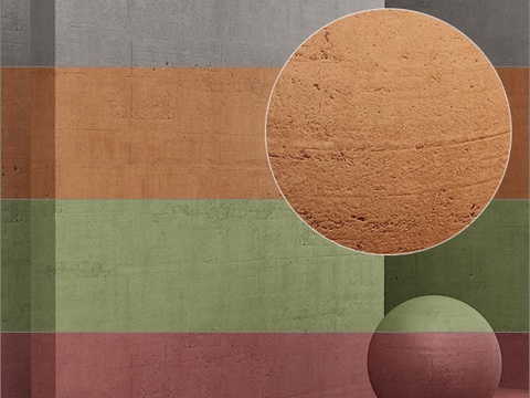  材料（无缝）- 涂层、混凝土、灰泥套装3d模型 