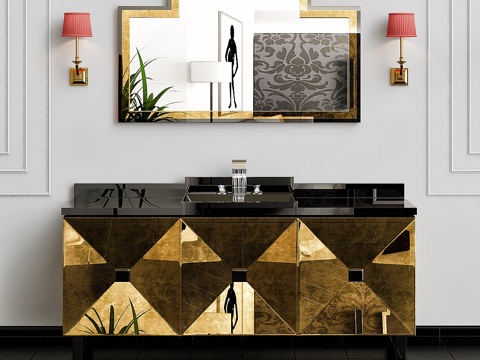  梳妆柜 Jetset 三门款3d模型 