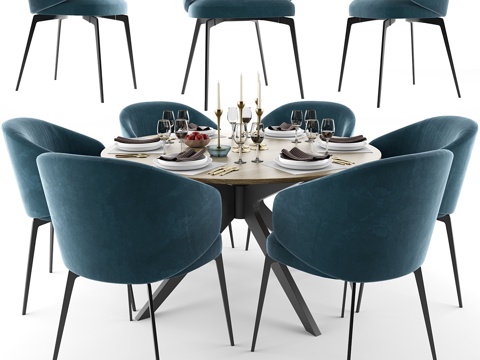  Lema Bice 餐桌套装3d模型 