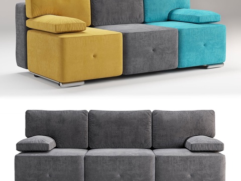  哈维尔·卢纳沙发3d模型 