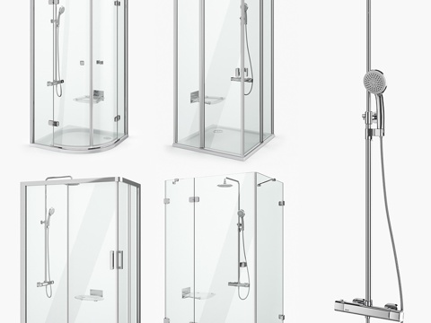 拉瓦克淋浴房套装183d模型 
