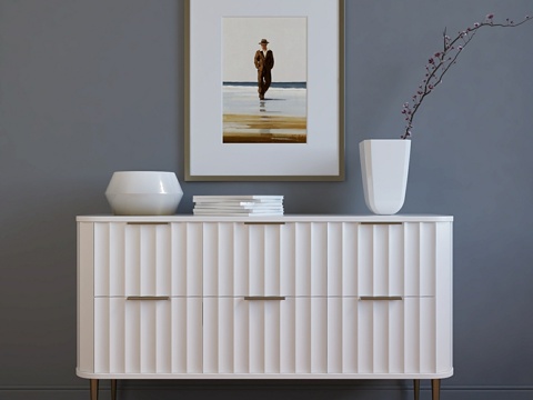  West Elm Vivien六抽屉梳妆台3d模型 