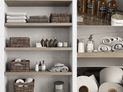  浴室装饰3d模型 