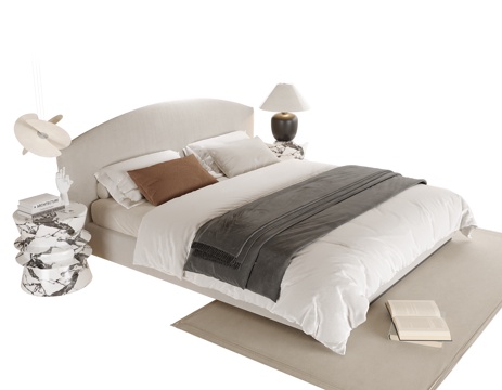  现代儿童床 单人床3d模型 