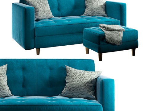  Form沙发    爱菲尔沙发 脚凳 特罗卡德罗3d模型 