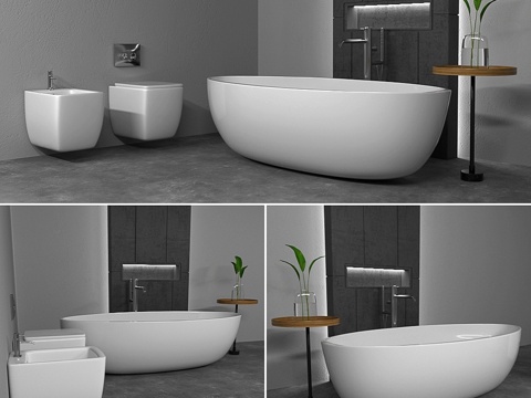  浴室家具3d模型 