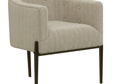  丹通家居纽卡斯尔轻型扶手椅3d模型 