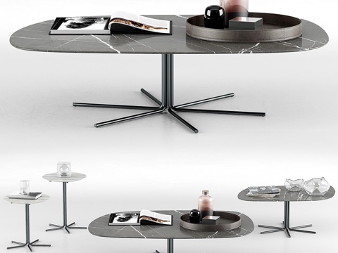  Minotti Rays咖啡桌3d模型 