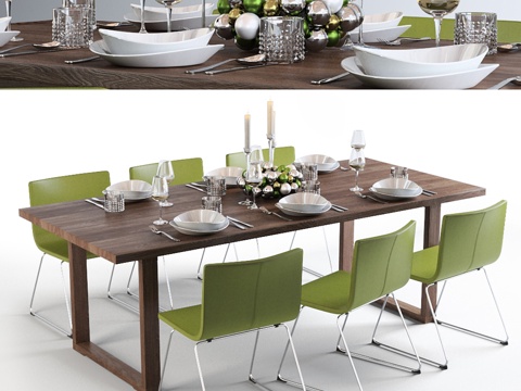  宜家Bernhard MÖRBYLÅNGA餐桌套装3d模型 