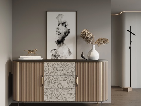 现代意式玄关柜 边柜su模型