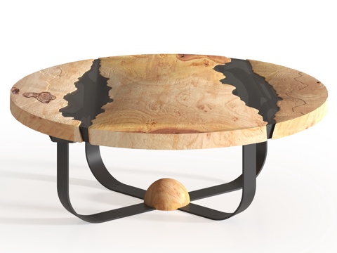 圆形茶几su模型