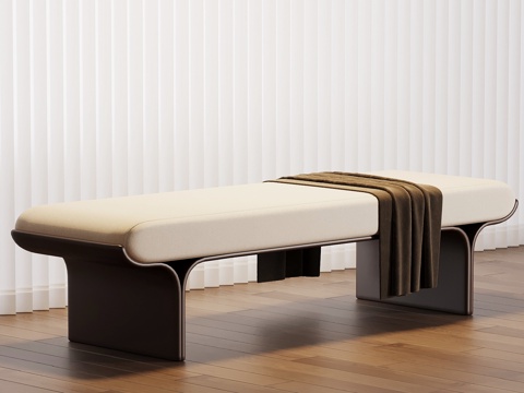  现代意式床尾凳 换鞋凳 长条凳3d模型 