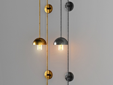  现代壁灯3d模型 