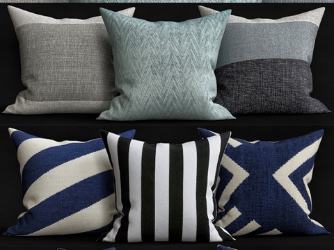  装饰靠枕3d模型 