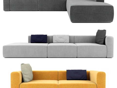  海登Mags沙发模块化系统3d模型 