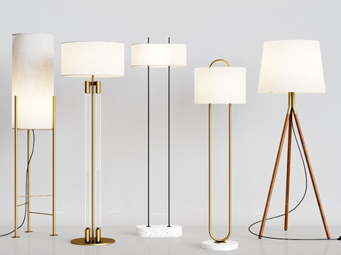  CB2 - 5盏落地灯套装13d模型 