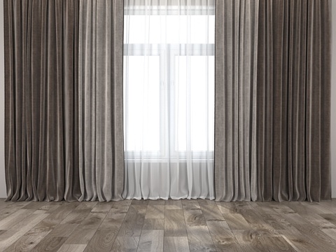  窗帘与薄纱 143d模型 