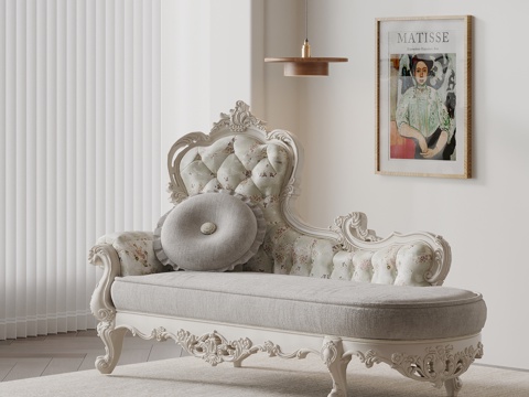  法式沙发凳 贵妃椅su模型su模型 