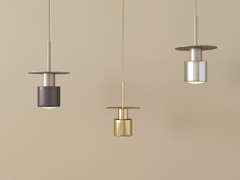  现代金属吊灯 小吊灯3d模型 