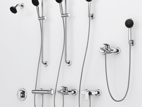  维乐雅&博赫SUBWAY系列浴缸淋浴龙头套装3d模型 