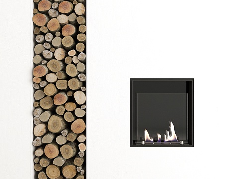  安东尼奥·卢皮设计的壁炉与装饰3d模型 