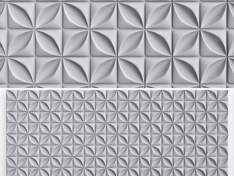  Alivio花卉系列3D石膏板3d模型 