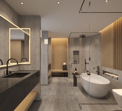  酒店卫生间家装卫生间3d模型 