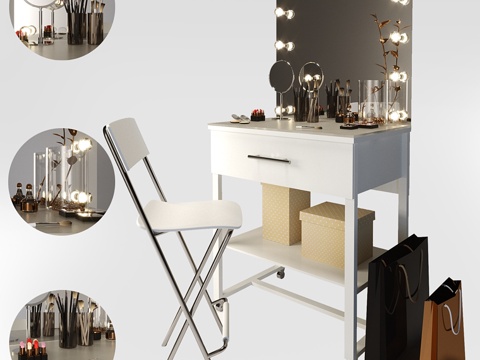  化妆台3d模型 