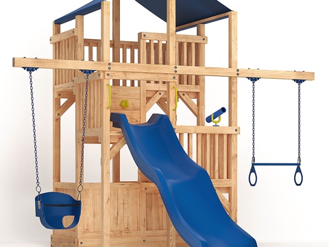  Quad 空间节约型秋千组合3d模型 