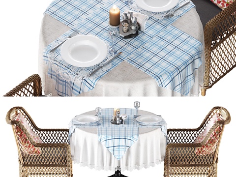  露台家具套装3d模型 