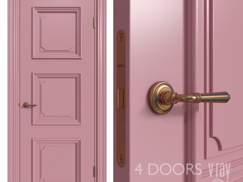  室内门学院纳瓦拉4扇门 # 23d模型 