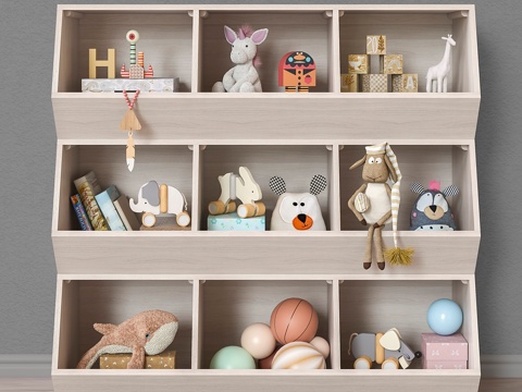  玩具与家具套装37（三色）3d模型 