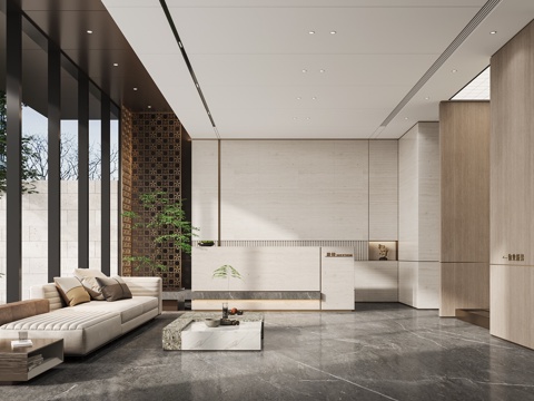  现代架空层3d模型 