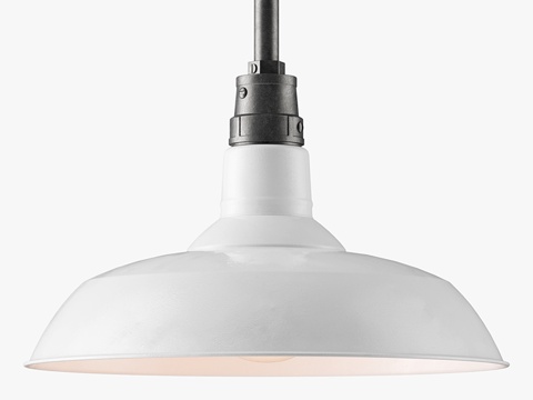  RH - 白色复古谷仓吊灯3d模型 