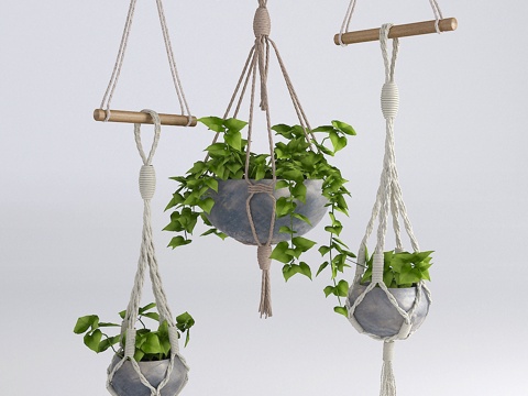  悬挂花盆 #43d模型 