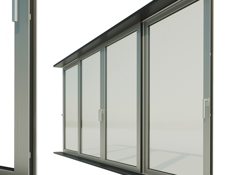  全景推拉系统门窗3d模型 