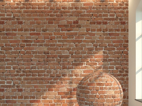  砖墙。旧砖。463d模型 