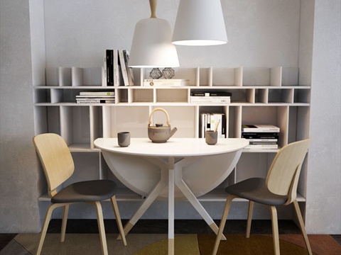  博康普比隆德餐桌3d模型 