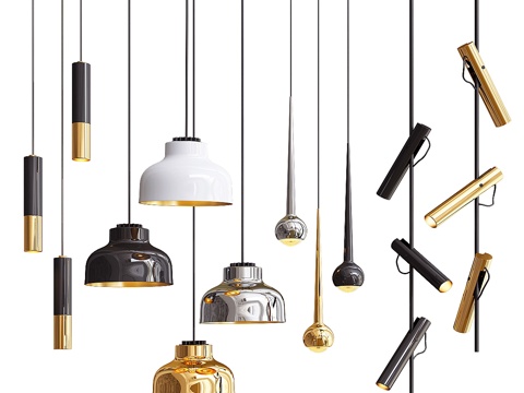  四盏吊灯_22 专属款3d模型 