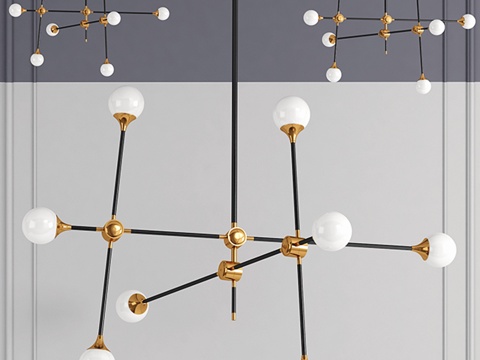  Baton大型枝形吊灯3d模型 