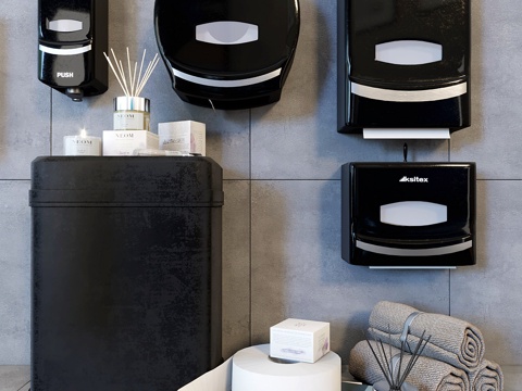  Ksitex_浴室装饰套装3d模型 