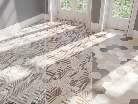  EQUIPE 六边形水泥 GEO 灰 GEO 沙3d模型 