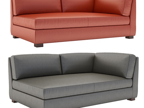  Hayden皮革左扶手沙发3d模型 